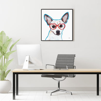 Bespectacled Dog Wall Art