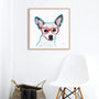 Bespectacled Dog Wall Art