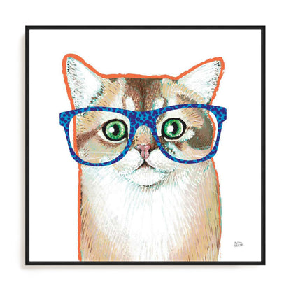 Bespectacled Cat Wall Art