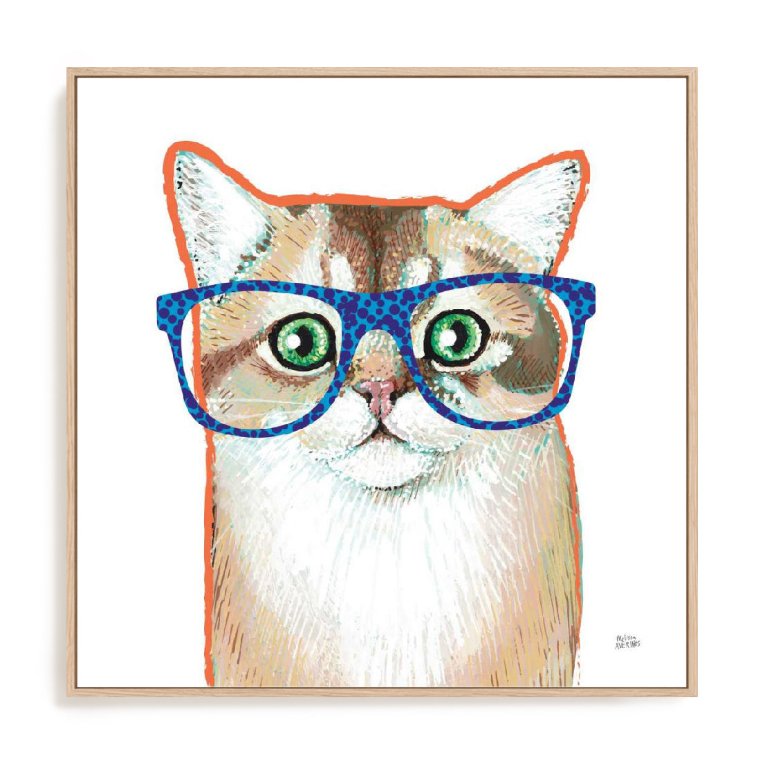 Bespectacled Cat Wall Art