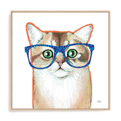 Bespectacled Cat Wall Art