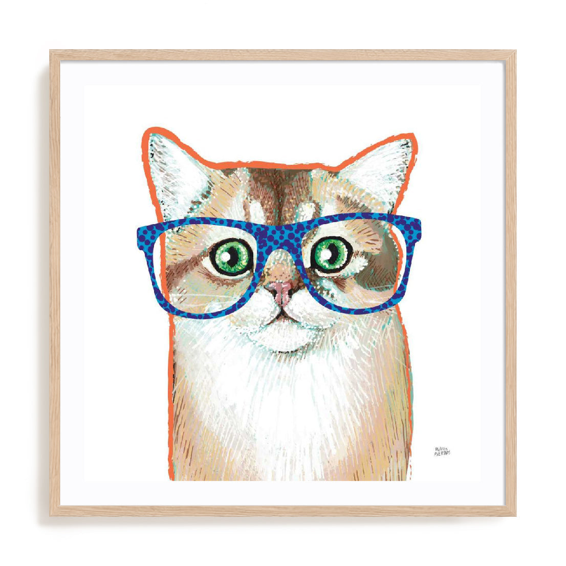 Bespectacled Cat Wall Art