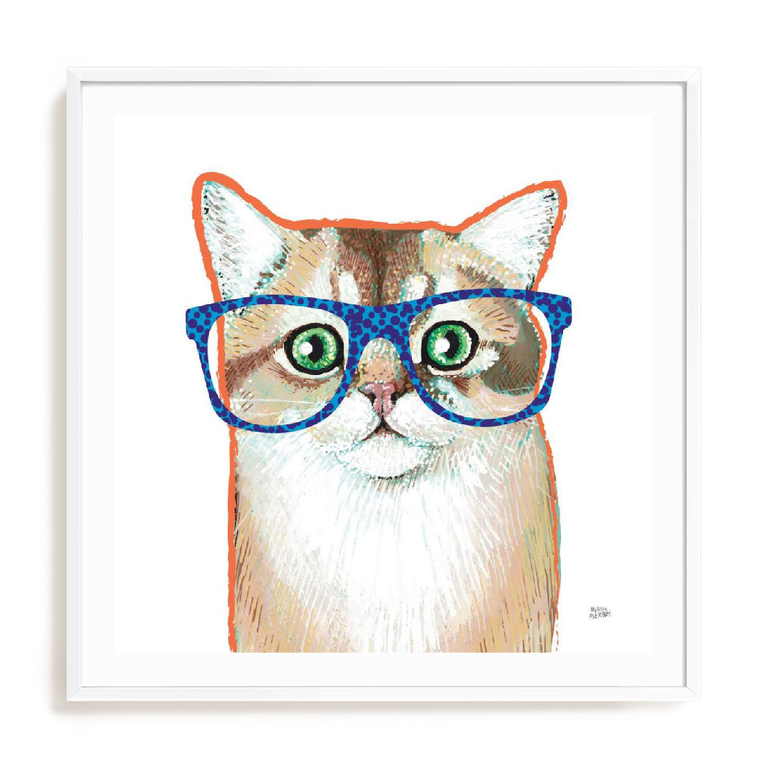 Bespectacled Cat Wall Art