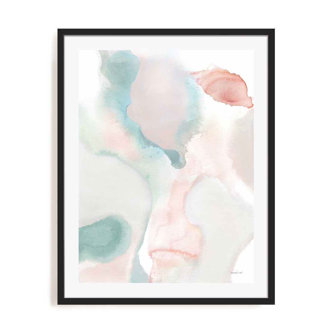 Sage and Pink Abstract I Crop Wall Art