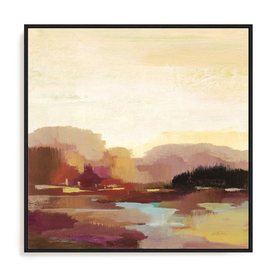Maroon Landscape Wall Art