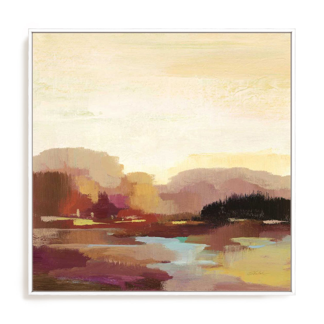 Maroon Landscape Wall Art