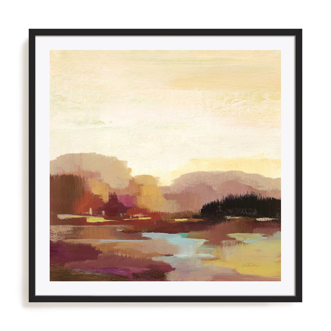 Maroon Landscape Wall Art