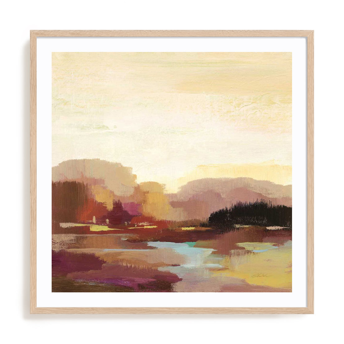 Maroon Landscape Wall Art