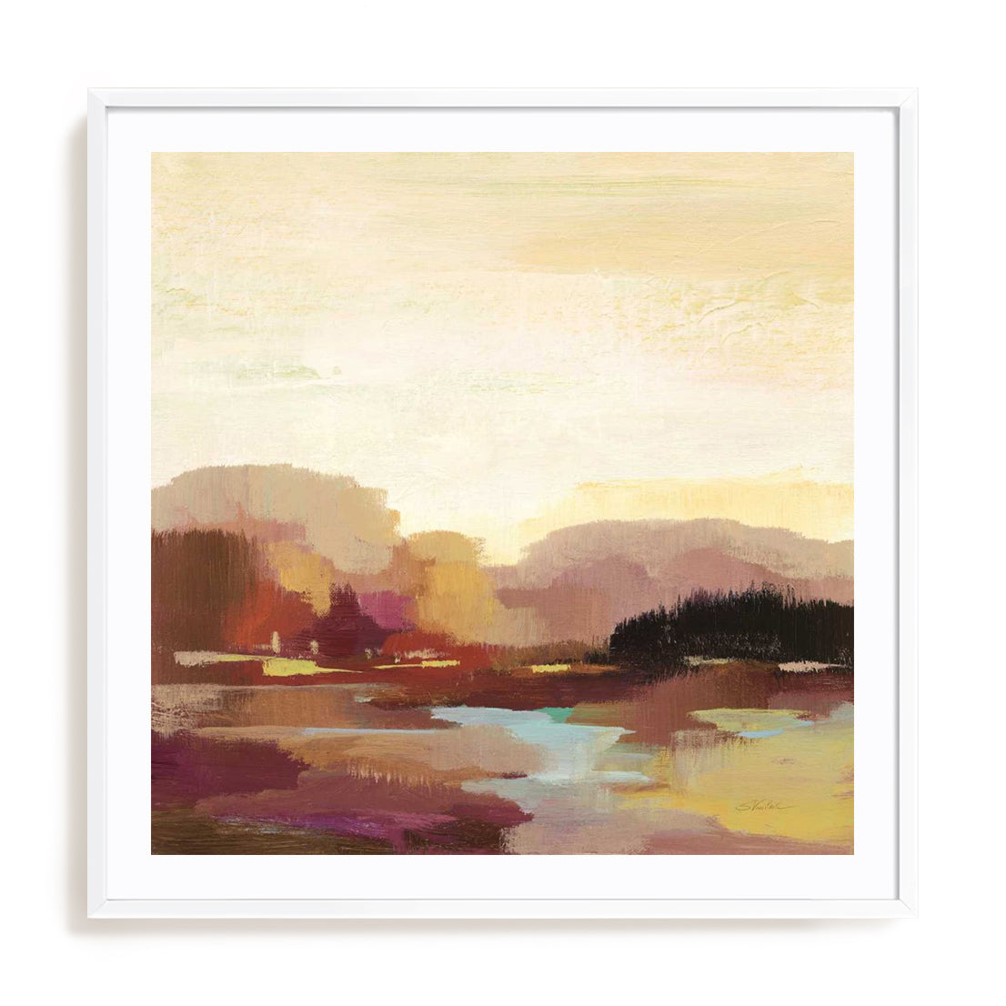 Maroon Landscape Wall Art
