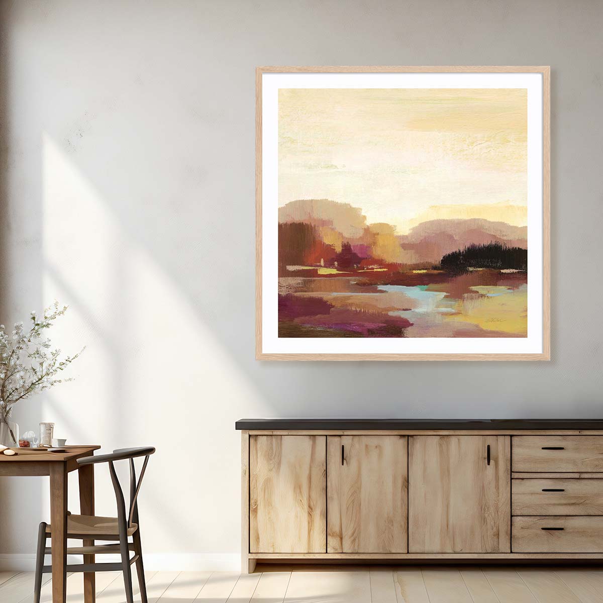 Maroon Landscape Wall Art