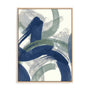 Navy Brushy Abstract II Wall Art