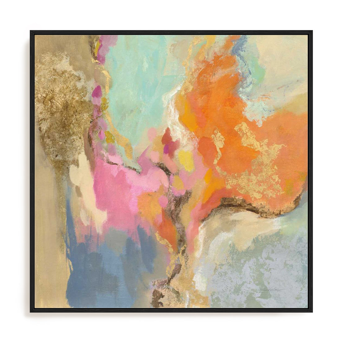 Tangerine Gold Mid Mod Wall Art