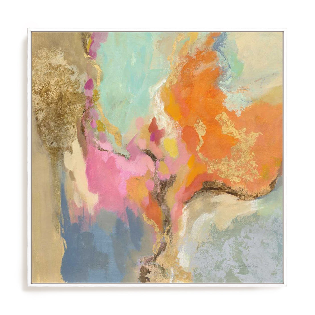 Tangerine Gold Mid Mod Wall Art