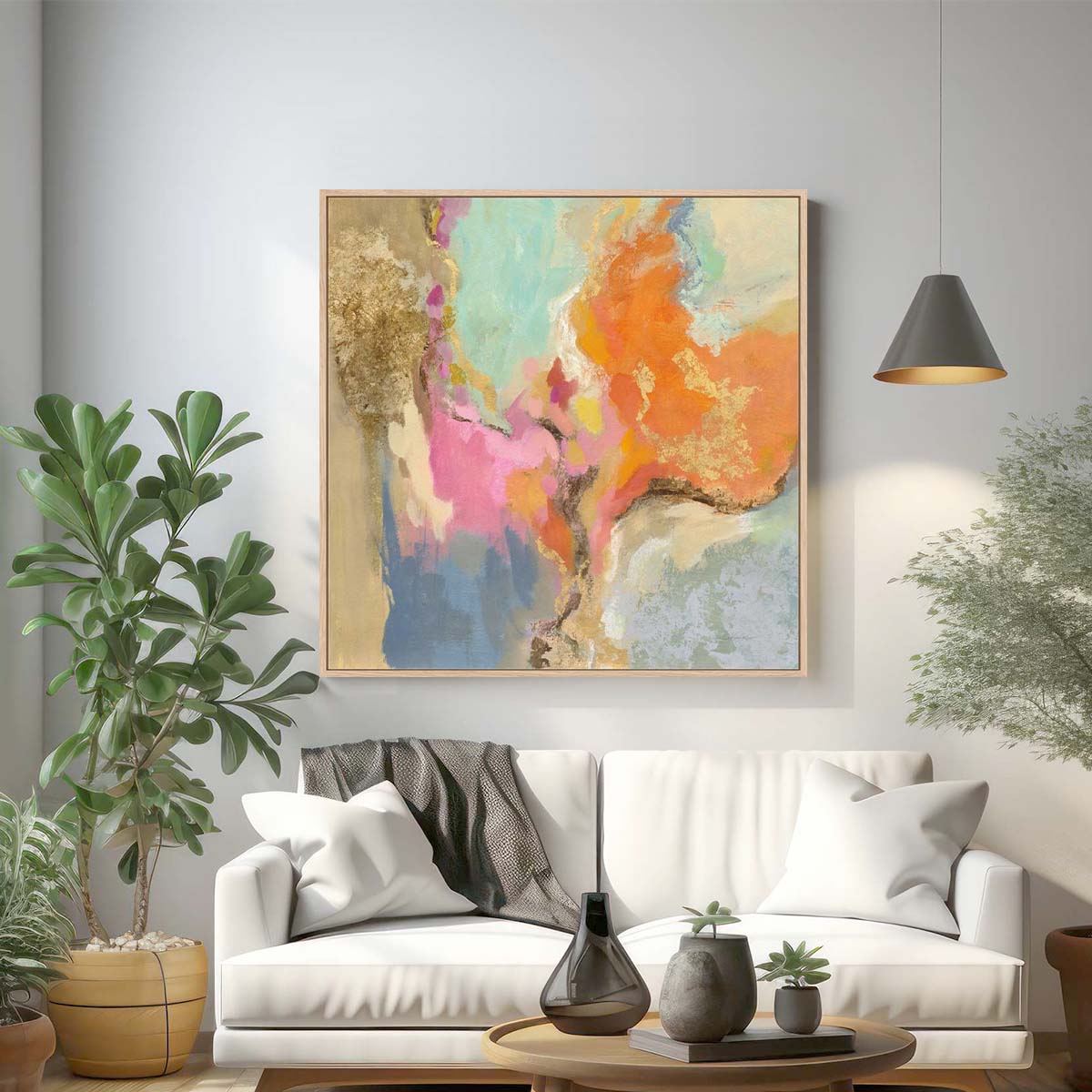 Tangerine Gold Mid Mod Wall Art