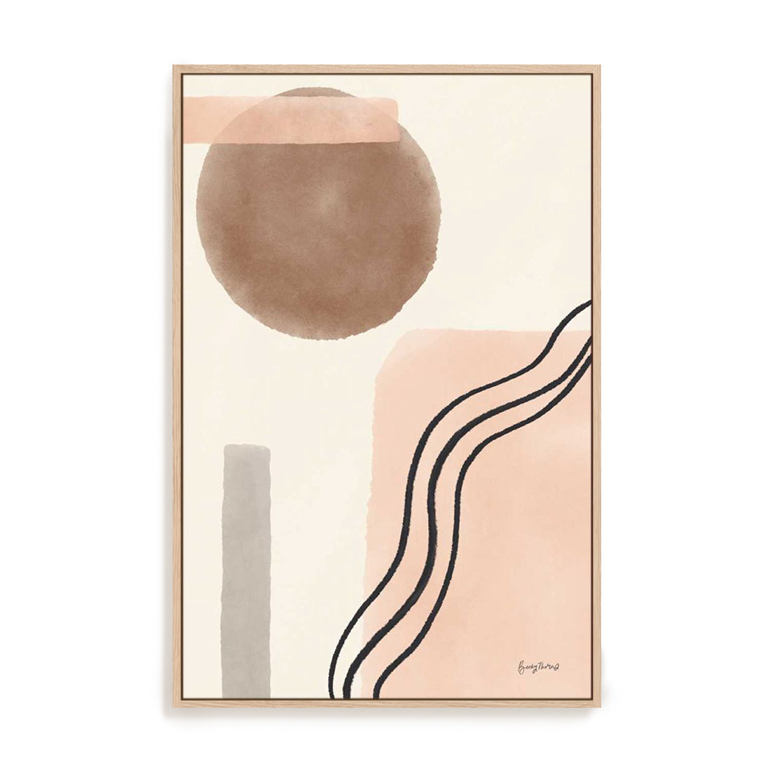 Geo Abstract II Neutral Pink Wall Art