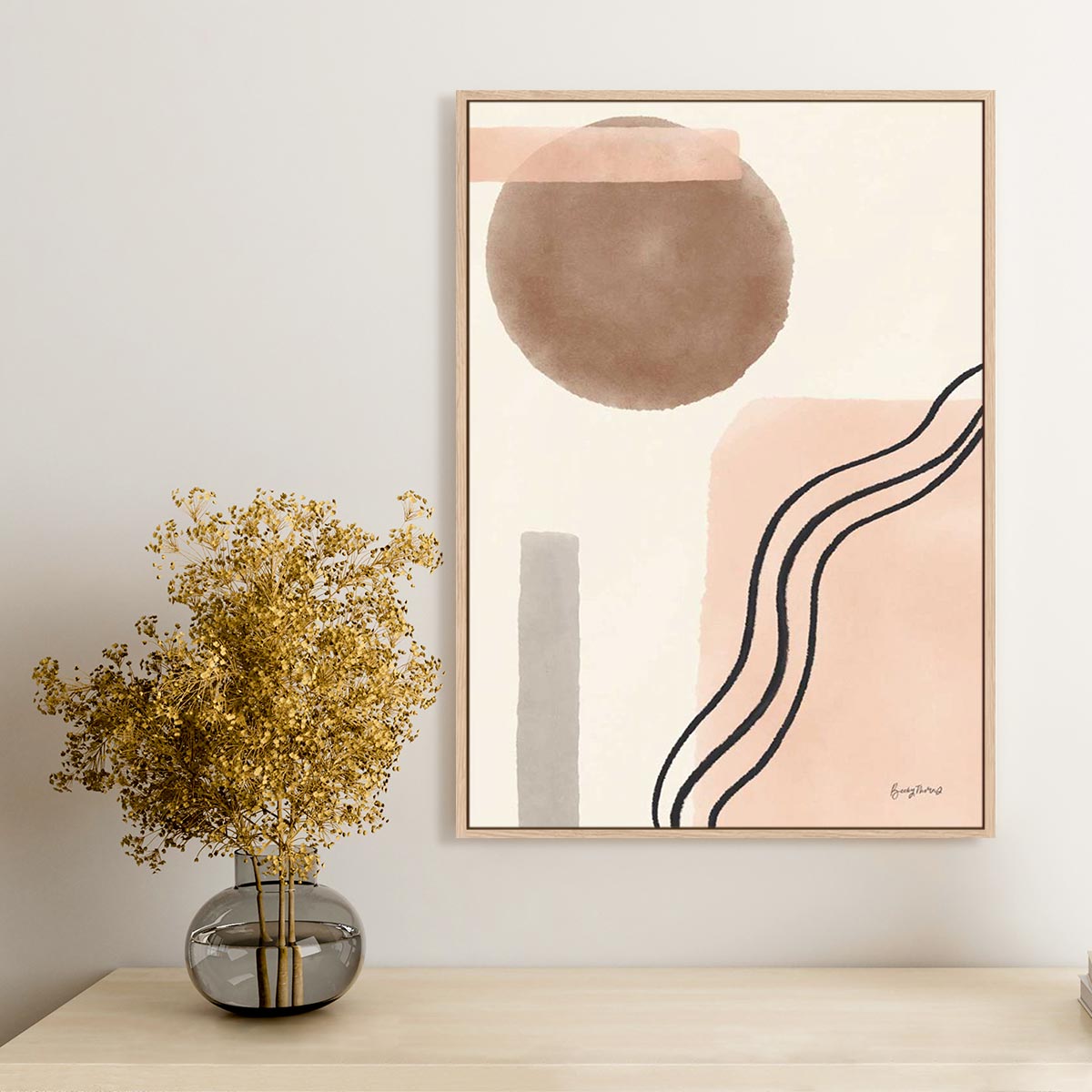 Geo Abstract II Neutral Pink Wall Art