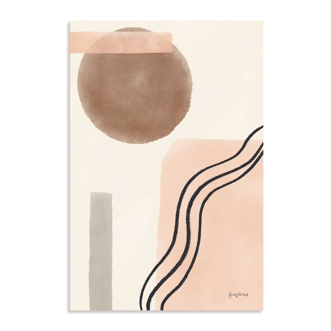Geo Abstract II Neutral Pink Wall Art