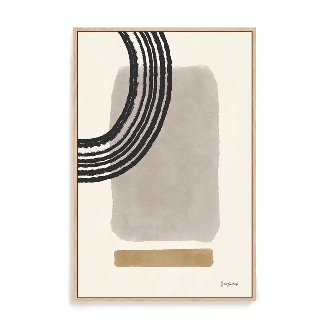 Geo Abstract III Neutral Pink Wall Art