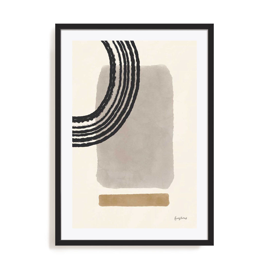 Geo Abstract III Neutral Pink Wall Art