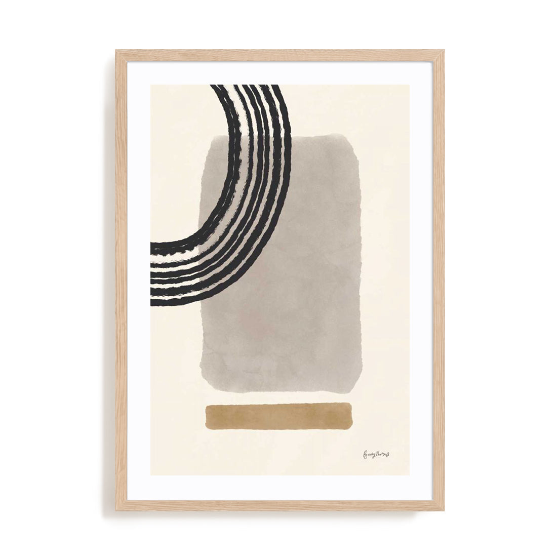 Geo Abstract III Neutral Pink Wall Art