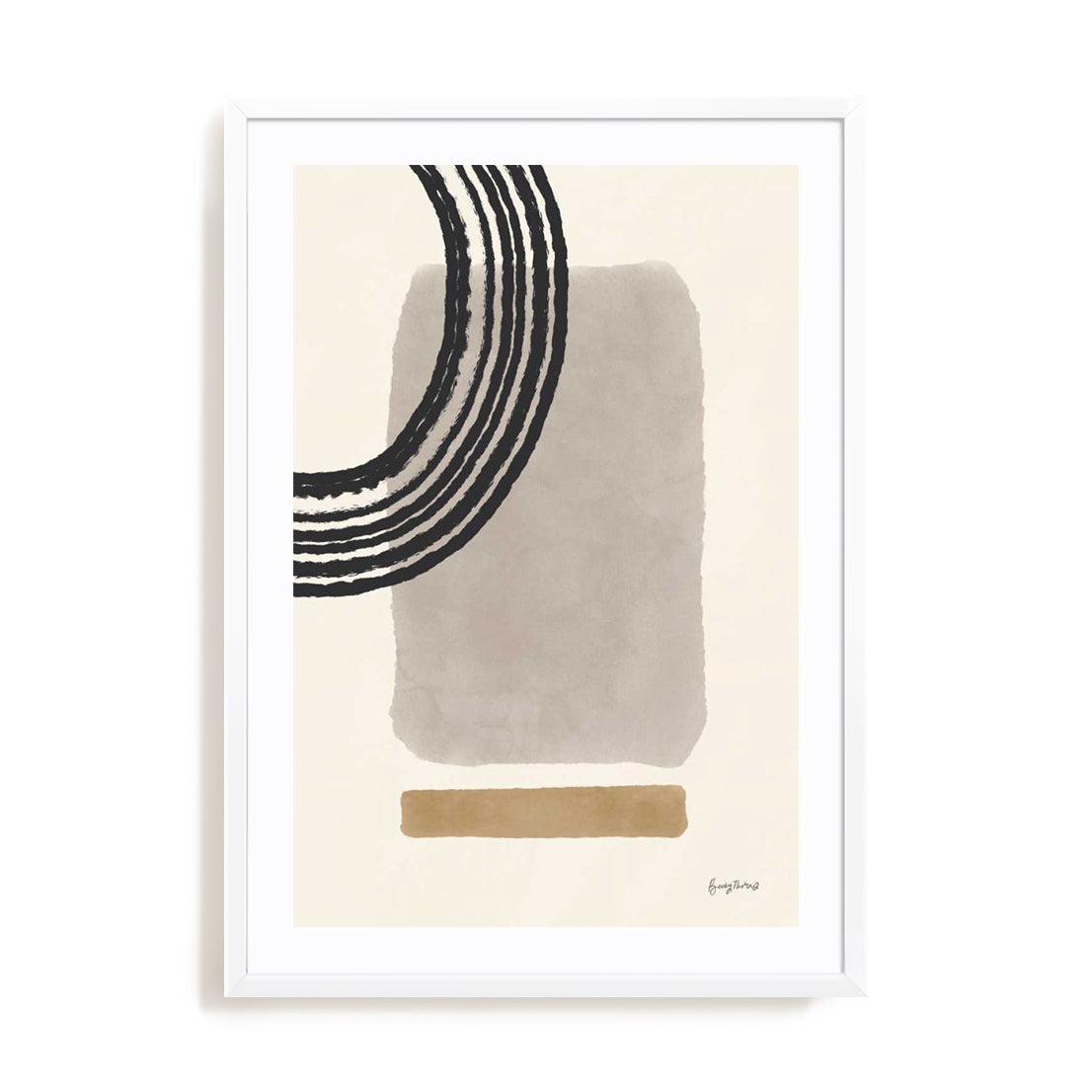 Geo Abstract III Neutral Pink Wall Art