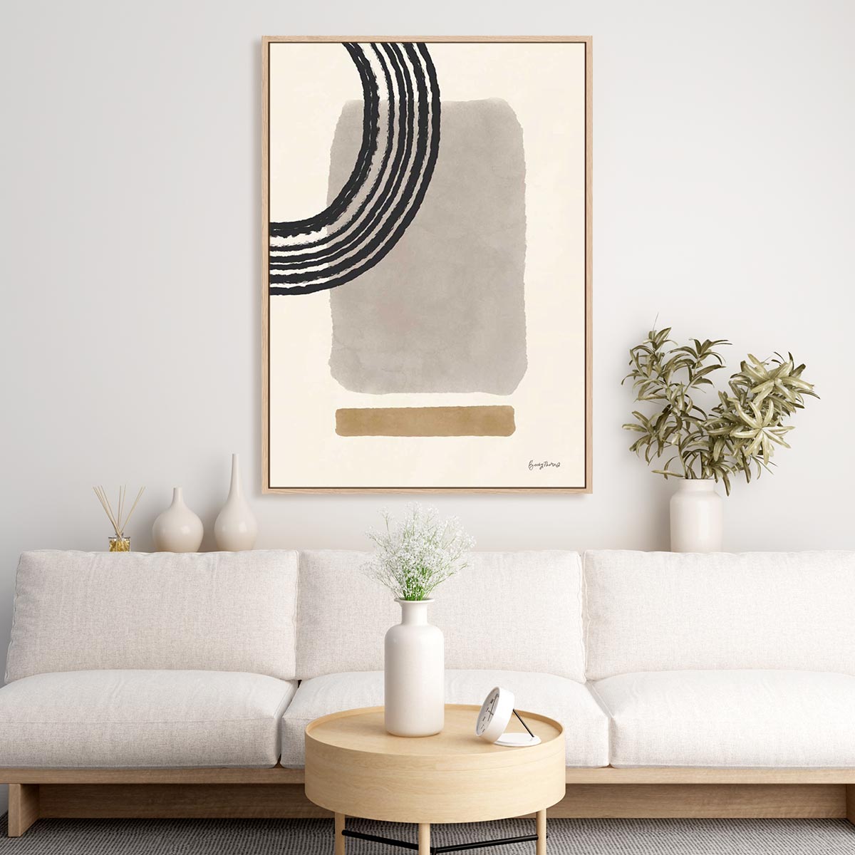 Geo Abstract III Neutral Pink Wall Art