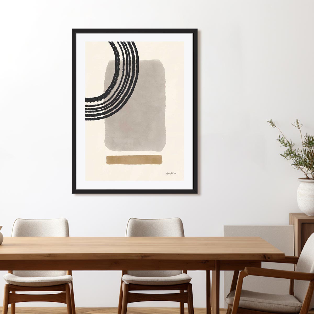 Geo Abstract III Neutral Pink Wall Art