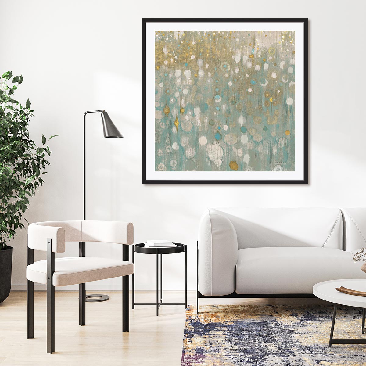 Rain Abstract II Neutral Wall Art