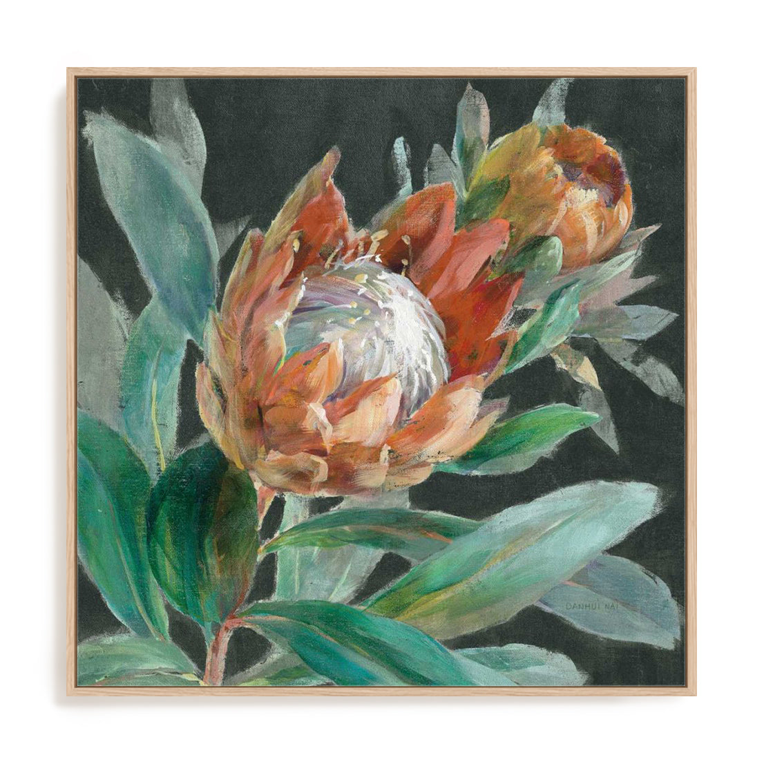 Deep Tropical Protea Crop Wall Art