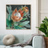Deep Tropical Protea Crop Wall Art