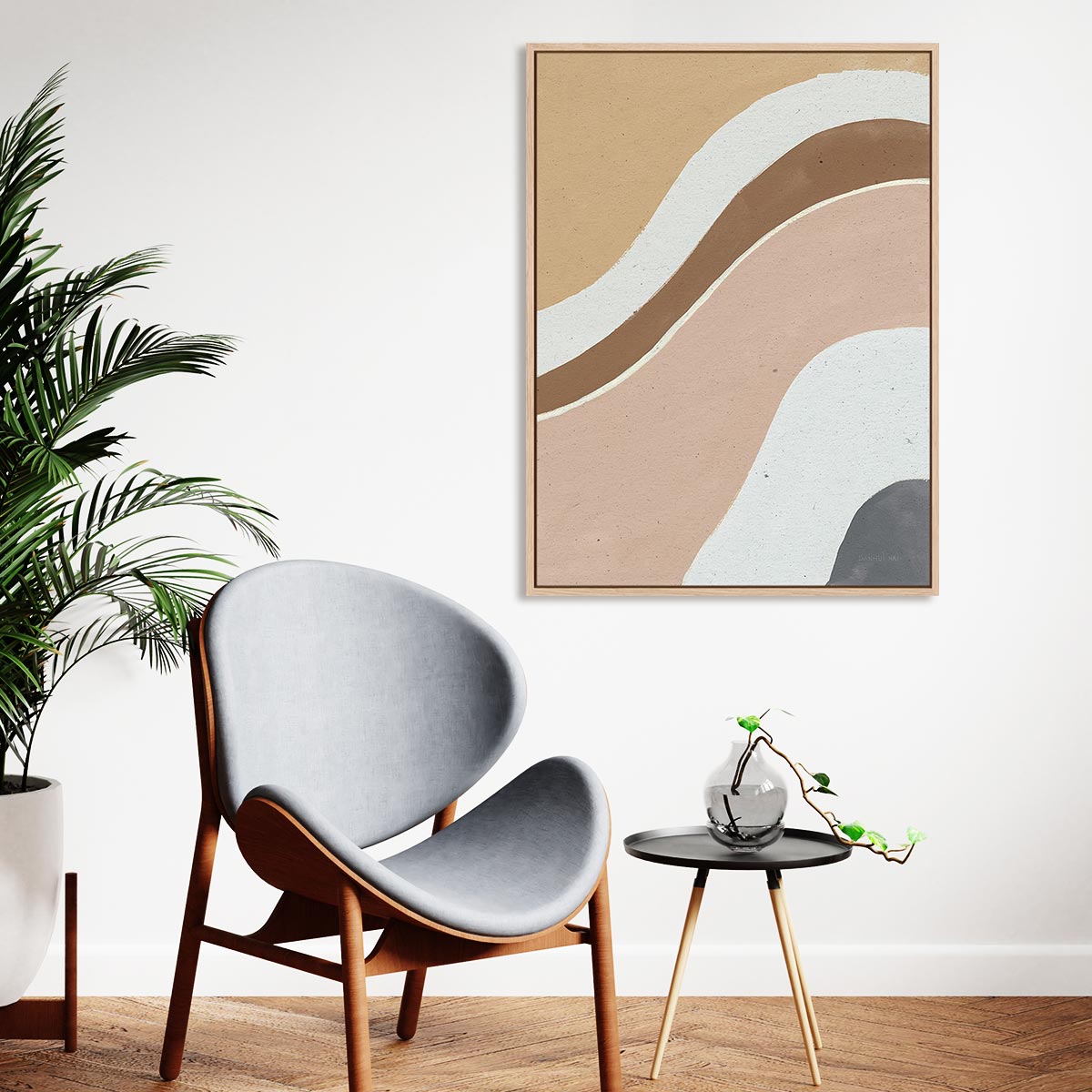 Flowing II Neutral Crop Wall Art