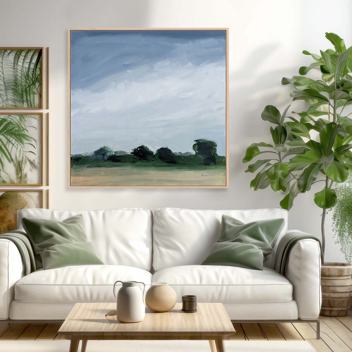 Gray Over Green Wall Art