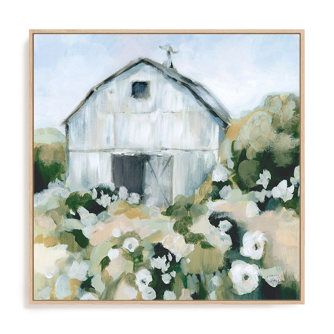 Summer Barn One Window Neutral Wall Art