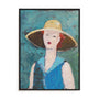 Flea Market Portrait II Blue Wall Art