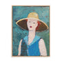 Flea Market Portrait II Blue Wall Art