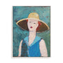 Flea Market Portrait II Blue Wall Art