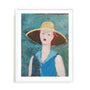 Flea Market Portrait II Blue Wall Art