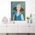 Flea Market Portrait II Blue Wall Art