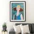 Flea Market Portrait II Blue Wall Art