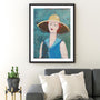 Flea Market Portrait II Blue Wall Art