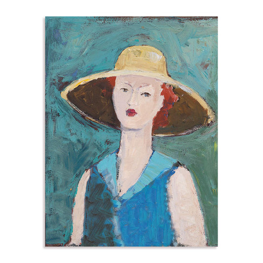 Flea Market Portrait II Blue Wall Art