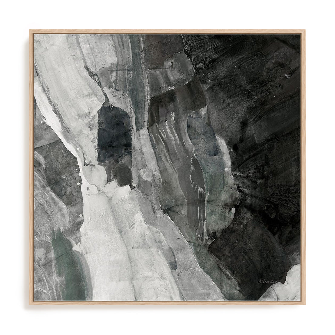 Rocky Ravine BW Wall Art
