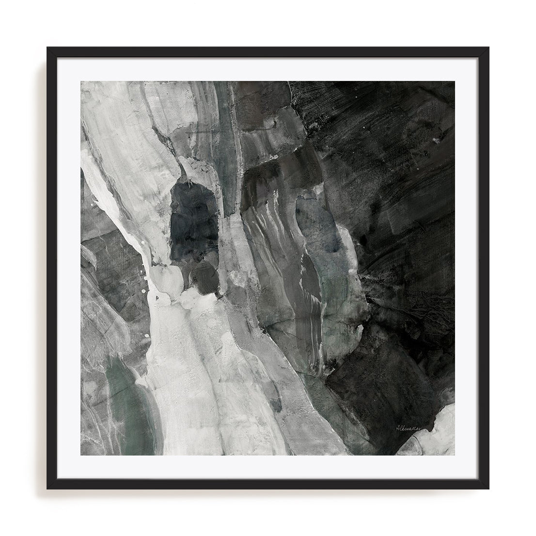 Rocky Ravine BW Wall Art