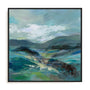 Turquoise Slopes I Art in Stretched Canvas, Framed Print Under Glass, and Gallery Wrapped Shadow Box Canvas