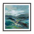 Turquoise Slopes I Art in Stretched Canvas, Framed Print Under Glass, and Gallery Wrapped Shadow Box Canvas
