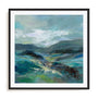 Turquoise Slopes I Art in Stretched Canvas, Framed Print Under Glass, and Gallery Wrapped Shadow Box Canvas