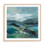 Turquoise Slopes I Art in Stretched Canvas, Framed Print Under Glass, and Gallery Wrapped Shadow Box Canvas