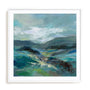 Turquoise Slopes I Art in Stretched Canvas, Framed Print Under Glass, and Gallery Wrapped Shadow Box Canvas