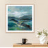 Turquoise Slopes I Art in Stretched Canvas, Framed Print Under Glass, and Gallery Wrapped Shadow Box Canvas