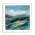 Turquoise Slopes II Art in Stretched Canvas, Framed Print Under Glass, and Gallery Wrapped Shadow Box Canvas